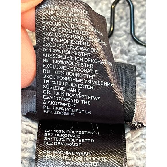 The North Face Women's Large Gray Sherpa Fleece Jacket Full Zip Long Sleeve Cozy - Picture 5 of 11